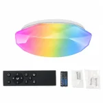 Ajánlat LED mennyezeti lámpa RGB+CCT, 24W, 1560lm, 380mm, gyémánt forma, csillogó búra
