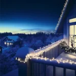 Biztonságos fizetés HOME KSIW200WH sorolható fényfüzér, 20 méter , 200db hidegfehér LED, fehér vezeték, kül- és beltéri kivitel KSIW200WH
