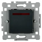 SPLENDOR EL0606 1 BUTTON 1 WAY SWITCH BLACK WITH LIGHT Kiárusítás