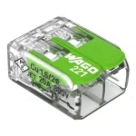 Bestseller WAGO 221-422 GREEN vezeték összekötő sodrott 2-es, átlátszó 0,2- 4mm2, 32A (újrahasznosított anyagból készült)