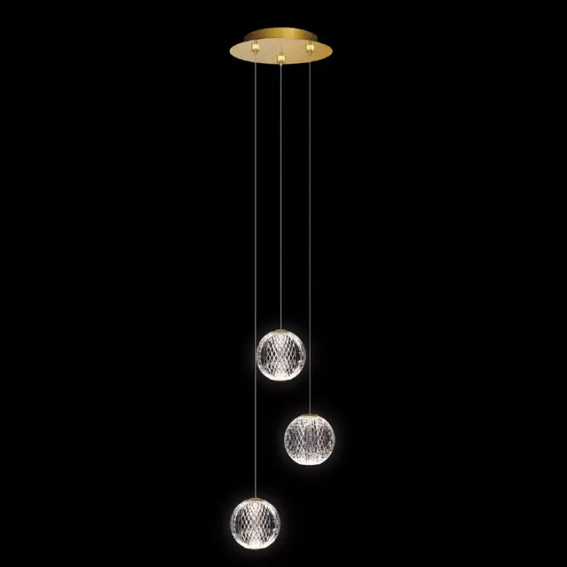 DIAMOND LED PENDANT 12W 3000K, GOLD Szuper akció