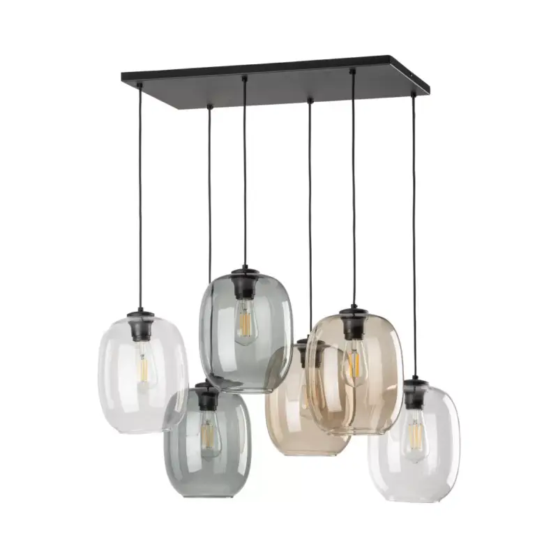 TK LIGHTING CHANDELIER ELIO 5974 6XE27 BLACK Népszerű