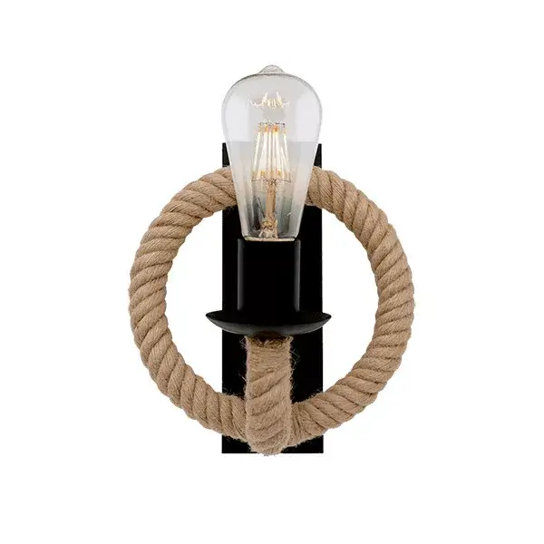 ROPE FALI LÁMPA 1XE27 FEKETE Legnépszerűbb