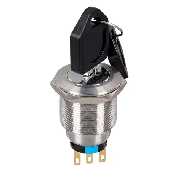 Újdonság TWO POSITION KEY SWITCH WITH ARREST EL-22Y2 1NO+1NC IP65 RED