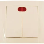 SR-2502 2 BUTTONS 1 WAY SWITCH WITH LIGHT CREAM Ne maradj le