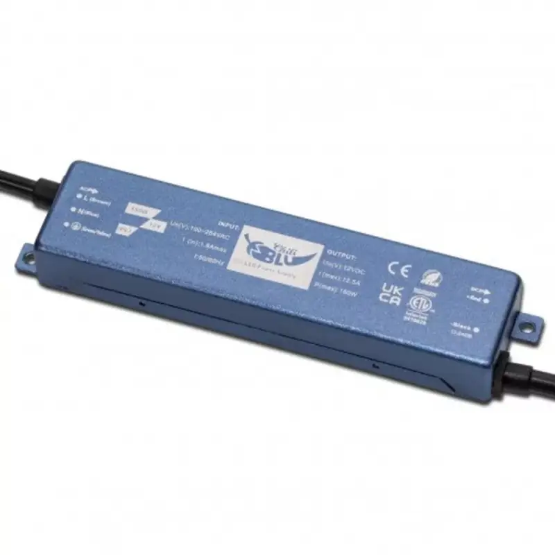 Árengedmény Mini LED tápegység , slim , 150 Watt, 12 Volt , 12.5A , IP67 , 5 év garancia , ChiliBlu