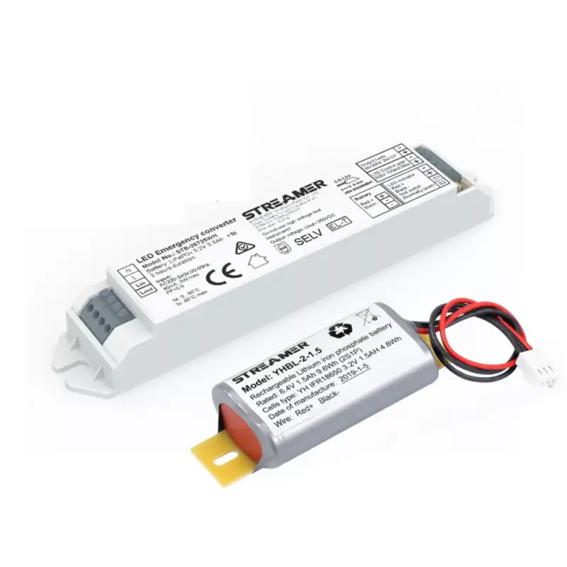 Különleges ajánlat Vészvilágítás meghajtó , inverter , AC220-240V , DC20-55V , 2.5W , 3 órás készenlét idő , csak kézi teszt funkció , STREAMER