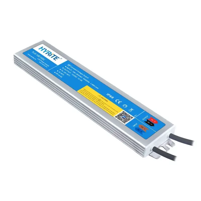 Biztonságos fizetés LED tápegység , 12 Volt , 150 Watt , 12.5A , paralel bekötés , kültéri , vízálló , ultra slim , IP68 , 3+2 év garancia , HYRITE , TLG-12E150C