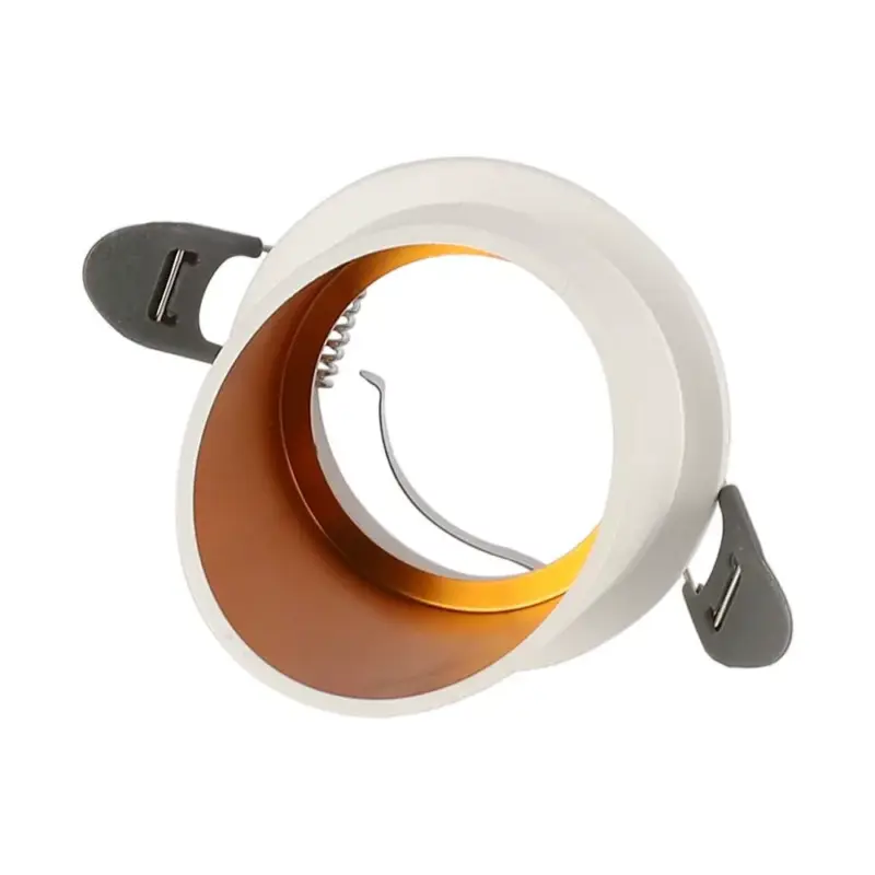 LED spotlámpa keret kerek, GU10, fehér, arany belsővel, V-TAC, 6682 Ne maradj le
