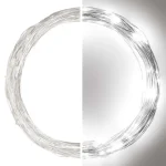 Vásárlói kedvenc LED karácsonyi nano fényfüzér, ezüst, 10m, hidegfehér, időzítő