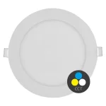 Biztonságos fizetés Fehér süllyeszthető LED-panel, gömbölyű, 174mm, 12W, 24V, CCT