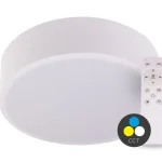 Kihagyhatatlan ajánlat SMART TUYA Fehér LED mennyezeti lámpa kerek 500mm 48W CCT távirányítóval