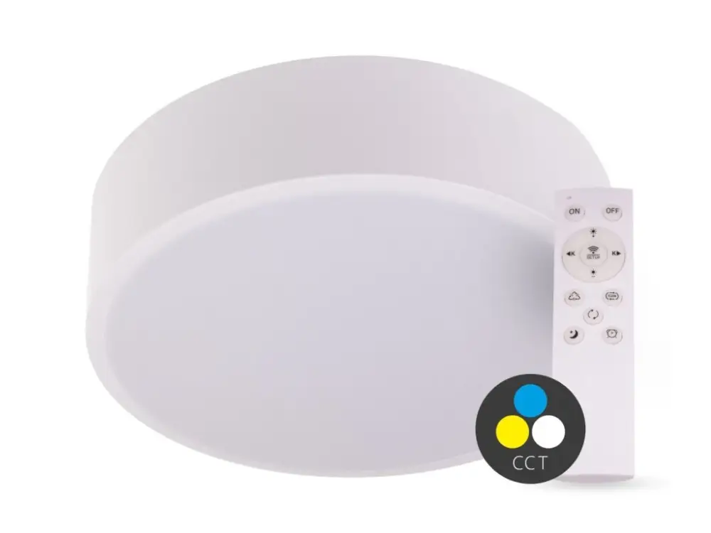 Kihagyhatatlan ajánlat SMART TUYA Fehér LED mennyezeti lámpa kerek 500mm 48W CCT távirányítóval