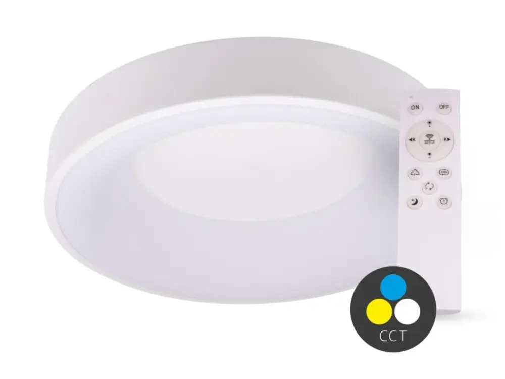 Rendeld meg most SMART TUYA Fehér LED mennyezeti lámpa kerek 600mm 60W CCT távirányítóval