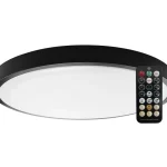 Fekete falon kívüli LED lámpa Plano kerek 420mm 36W IP44 MW mozgásérzékelővel és távirányítóval Bestseller