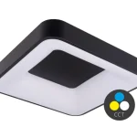 Akció Fekete LED mennyezeti lámpa négyzet alakú 600x600mm 60W CCT
