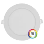 Különleges ajánlat Fehér beépített LED panel kerek 174mm 18W 24V RGB+CCT