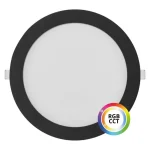 Azonnal elérhető Fekete beépített LED panel kerek 300mm 36W 24V RGB+CCT