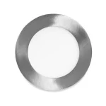 Ajánlat Ezüst beépített LED panel kerek 120mm 6W - MINTA