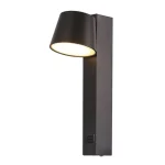 Fekete LED kúpos fali lámpa USB porttal 8W Újdonság