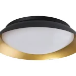 Fekete-arany LED mennyezeti lámpa Hafsa kerek 300mm 20W Expressz szállítás