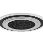 Fekete-króm mennyezeti LED lámpa Taneli2 kerek 450mm 56W távirányítóval Szuper ajánlat