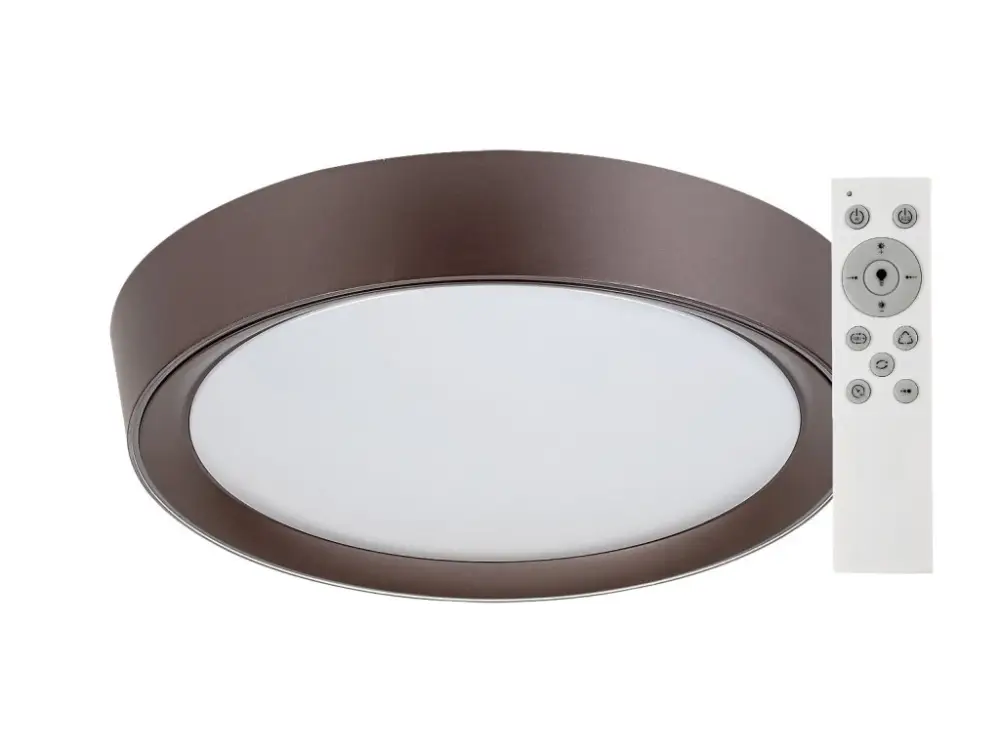 Korlátozott ajánlat Barna LED mennyezeti lámpa Mokka 410mm 24W RGB+CCT távirányítóval