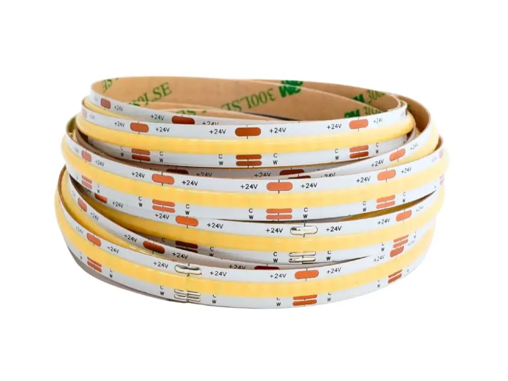 Biodinamikus COB CCT LED-szalag 16W/m 24V védelem nélkül IP20 Ne maradj le