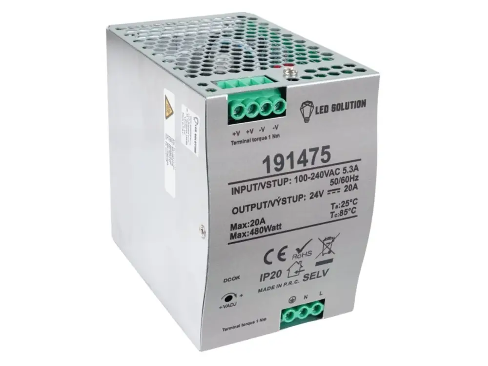Expressz szállítás LED tápegység 24V 480W DIN sínre