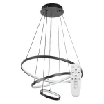 Akció Fekete függesztett LED lámpa Beliza 600mm 90W CCT távirányítóval