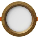 Végkiárusítás LED beépíthető lámpatest Rondo Woodline Tölgy kerek 148mm 6W