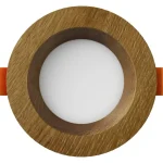 Árcsökkenés LED beépíthető lámpa Rondo Woodline Tölgy kerek 90mm 3W
