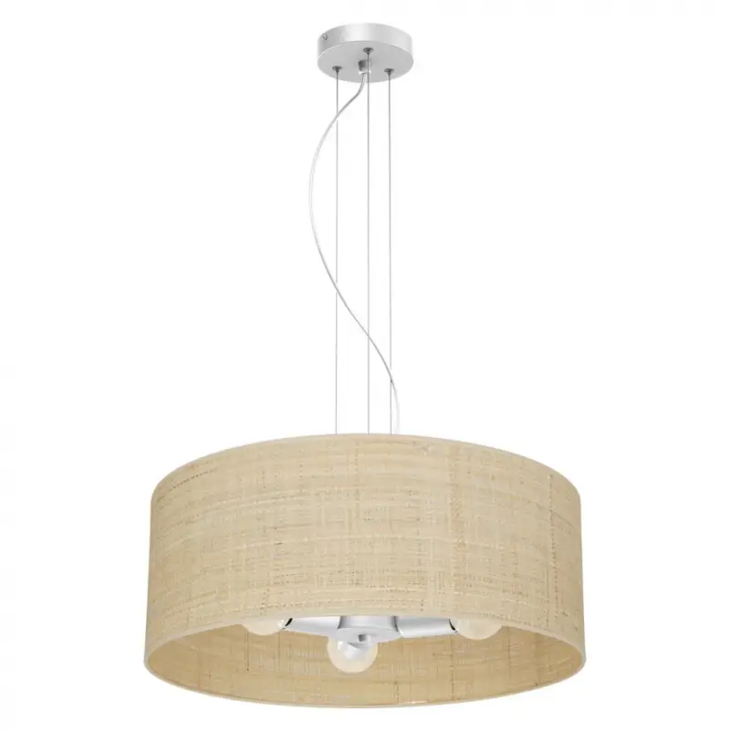 Olcsó Függesztett lámpa MARSHALL WHITE / RATTAN 3xE27