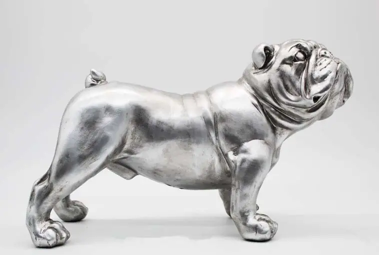 Expressz kézbesítés Ezüst angol bulldog - szobor