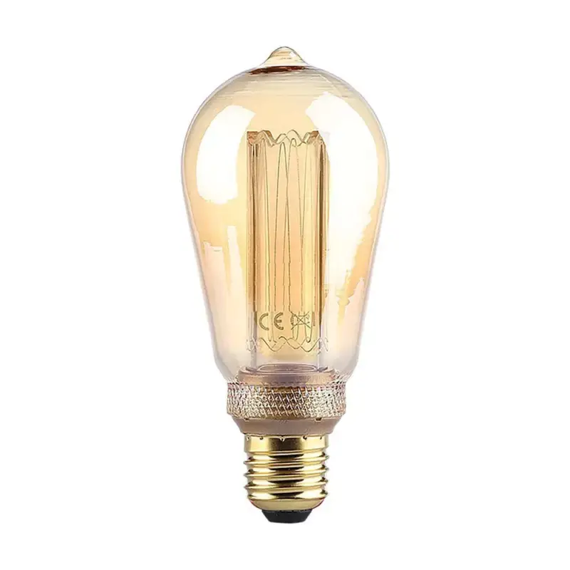 V-TAC Borostyán LED izzó filament COGE27 ST64 4W 1800K - 217474 Azonnal elérhető