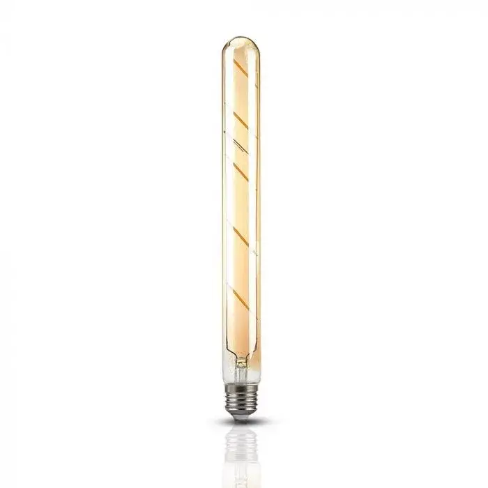 Akció V-TAC Borostyán LED izzó filament COGE27 T30 5W 2200K - 7142