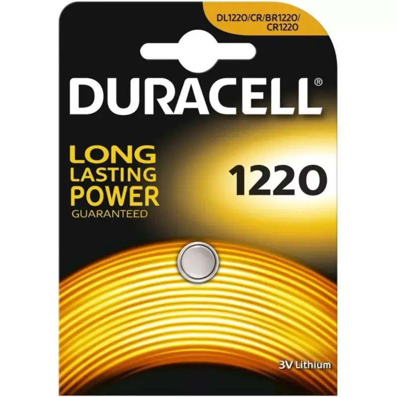Biztonságos fizetés DURACELL DL1220 CR1220 3V lítium gombelemes buborékfólia 1db