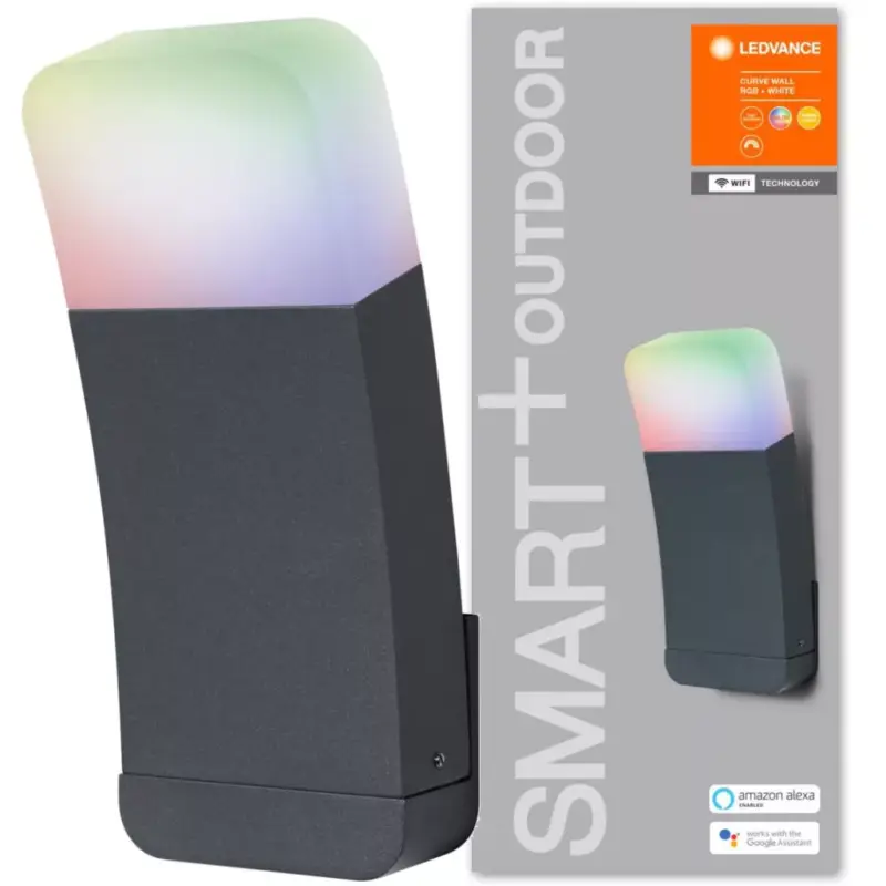 Végkiárusítás INTELLIGENS LED fali lámpa 9W RGB+W Sötétszürke SMART+ WiFi CURVE LEDVANCE
