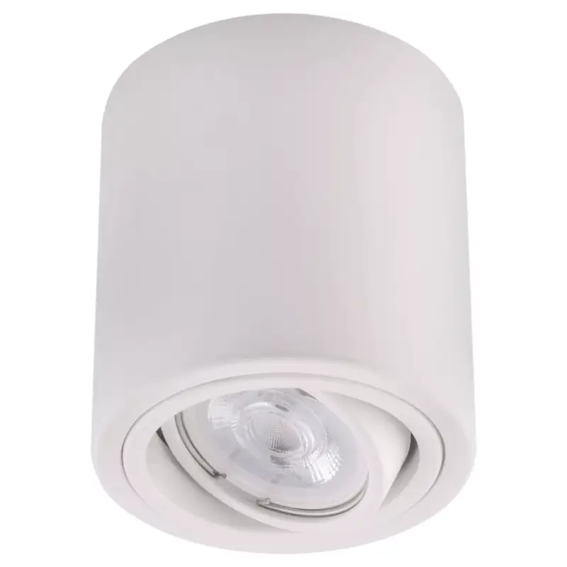 Kiárusítás Felületre szerelhető HALOGÉN lámpatest alumínium fehér SPOT TUBE 10cm LED GU10 Bellaluxhoz