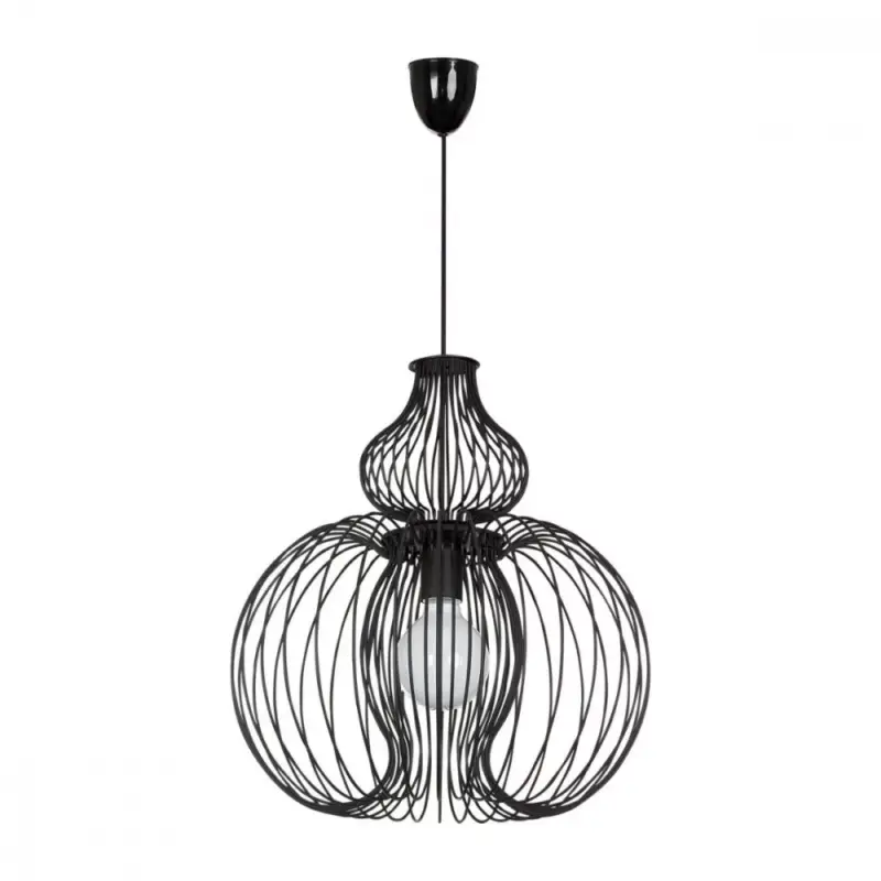 Ajánlat MEKNES 5298 Nowodvorski mennyezeti lámpa fekete E27 függesztőhuzal acél ⌀44 cm retro