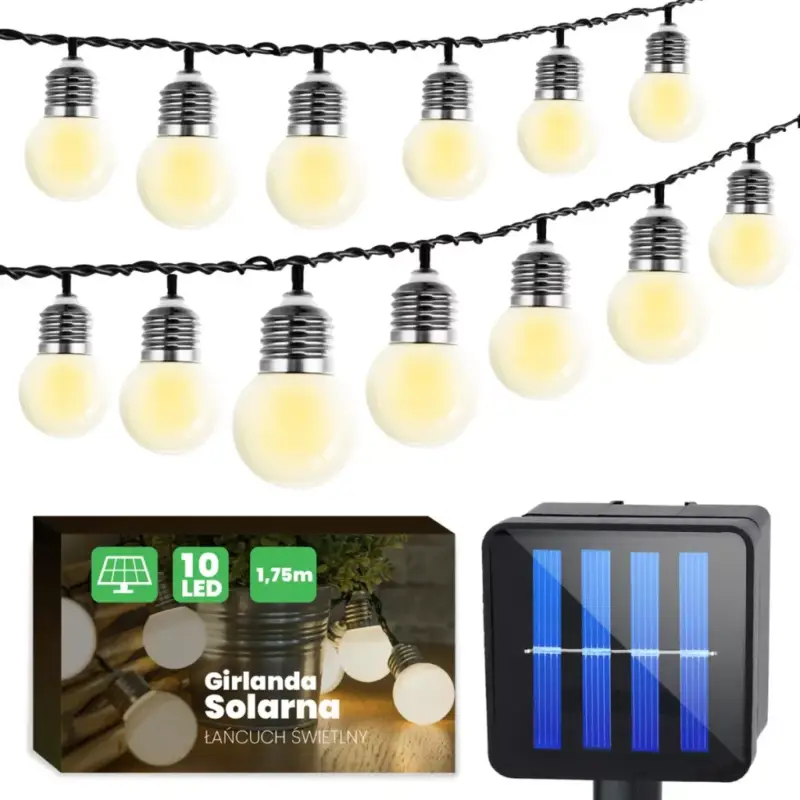 Kerti DEKORATÍV GIRLAND 1,75m 10xLED MILKY Balls 3000K Prémium