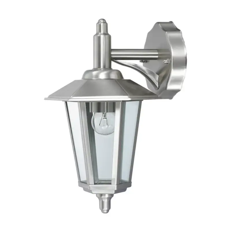 LED kerti lámpa JUPITER E27 emelőfali lámpa lefelé lámpás ezüst Volteno Azonnal elérhető