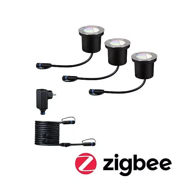 Rendeld meg most Plug & Shine LED lámpák 3x3,6W 24V IP65 RGBW ZigBee Silver Paulmann