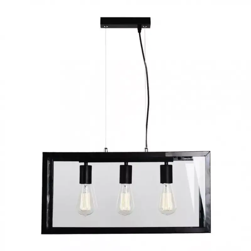 Kiárusítás LED mennyezeti lámpa NEAPOL 3xE27 Geometric Black Light Prestige