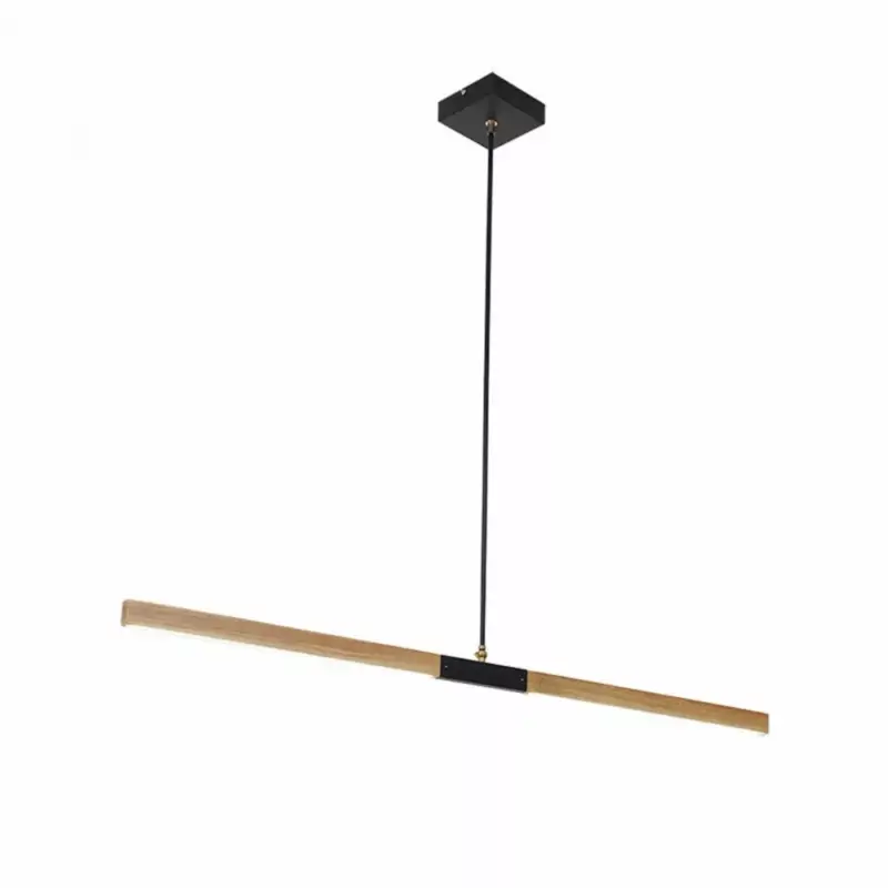 LED mennyezeti függő lámpa LUGANO 22W 3000K Lineáris Modern Fekete Fa Fény Prestige Kedvezményes ár
