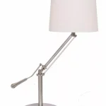 Olcsó CREMONA E27 LED asztali lámpa Nightclub 64cm mozgatható elegáns fehér és ezüst fényű Prestige