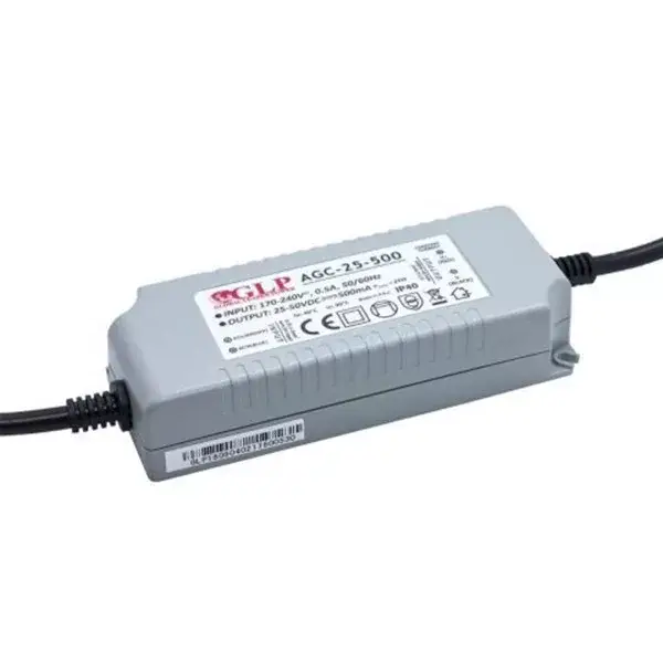 ÁLLANDÓ FESZÜLTSÉGŰ LED tápegység AGC-25-500 25..50V DC 500mA 25W IP40 HERMETIC GLP Vedd meg most