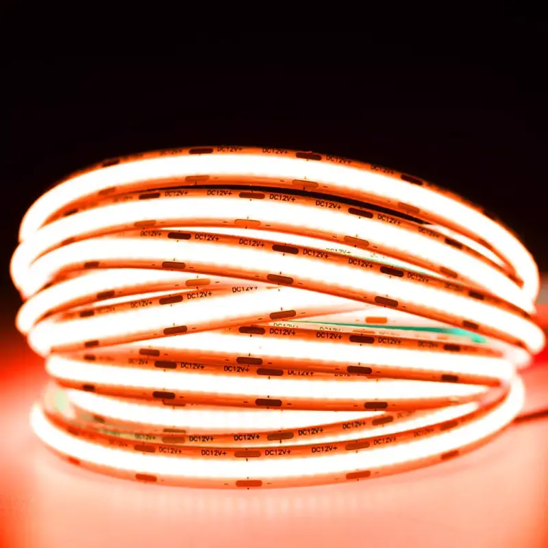 Vásárlói kedvenc LED szalag COB szalag 12V 45W 2400LED NEON Narancs 8mm 5m