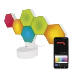 Emos GoSmart LED 5,5W okos dekorációs asztali lámpatest Hexagon fehér 6 részből álló RGBIC dimmelhető WiFi ZIW426R Ajánlat