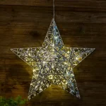 Tracon LED karácsonyi ablakdísz csillag fém elemes meleg fehér CHRSTM30WW Újdonság